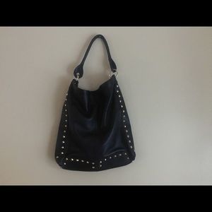 Vince Camuto Black Leather Tote Bag